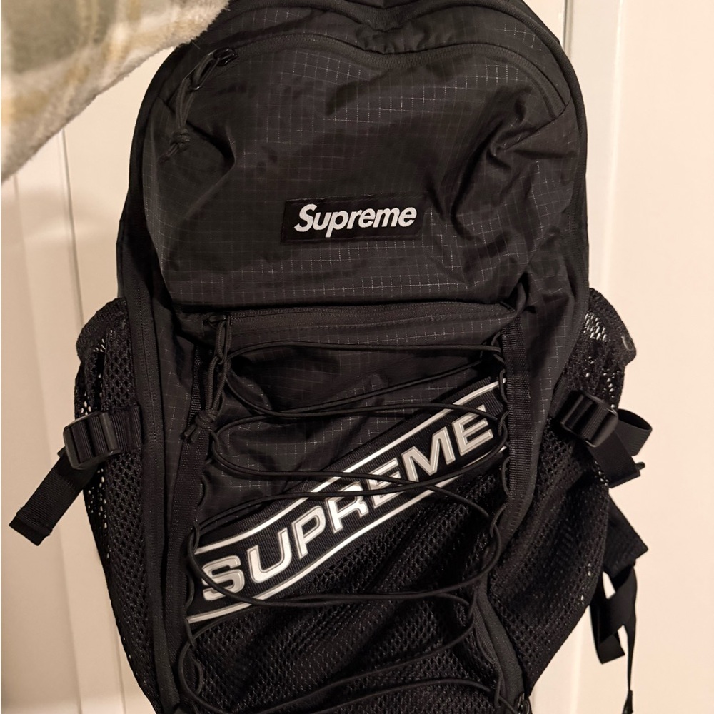 Supreme Black Mesh-Accented Backpack